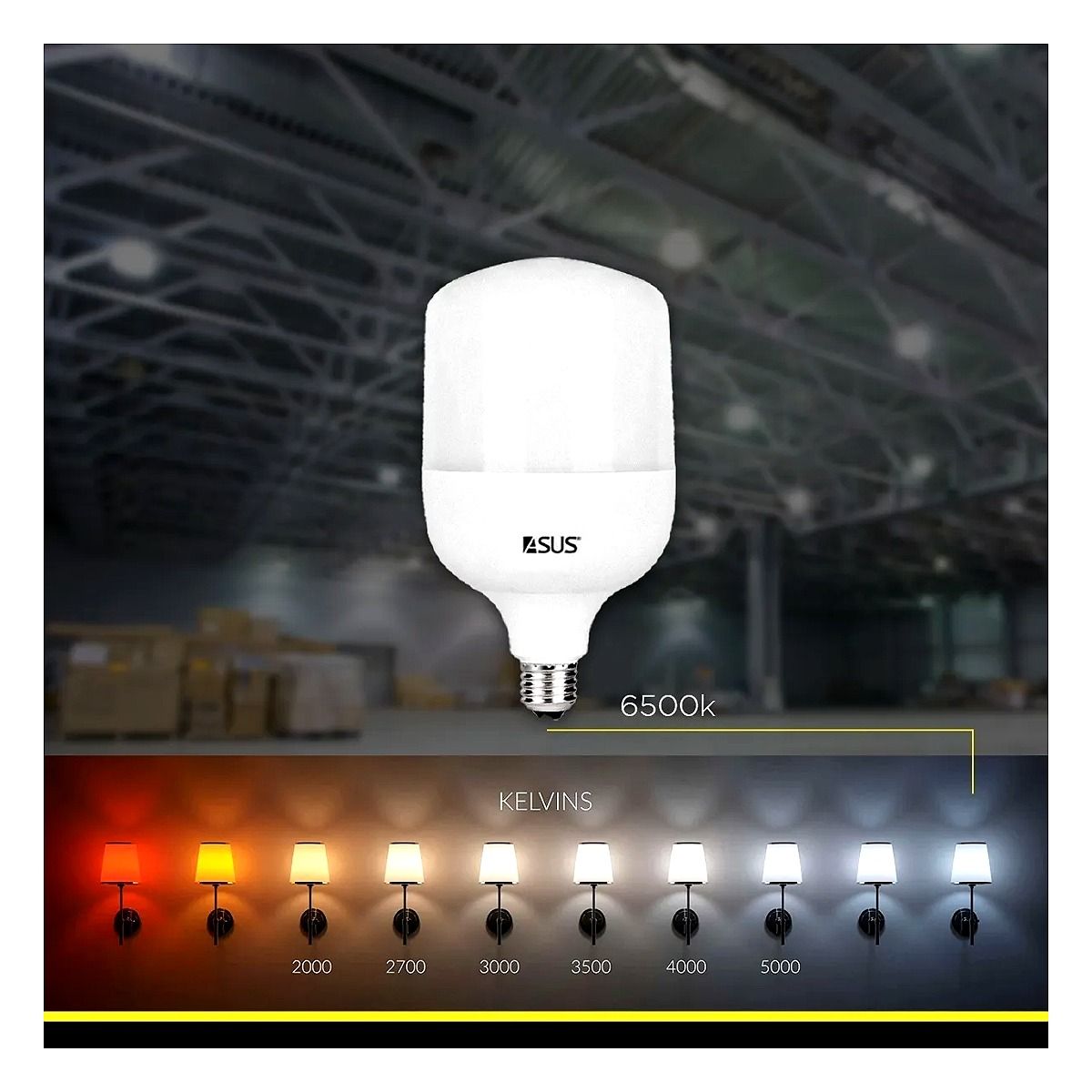 Lâmpada LED 30W Asus base E27 branca fria de alta potência para iluminação residencial e comercial na Led Maricá RJ