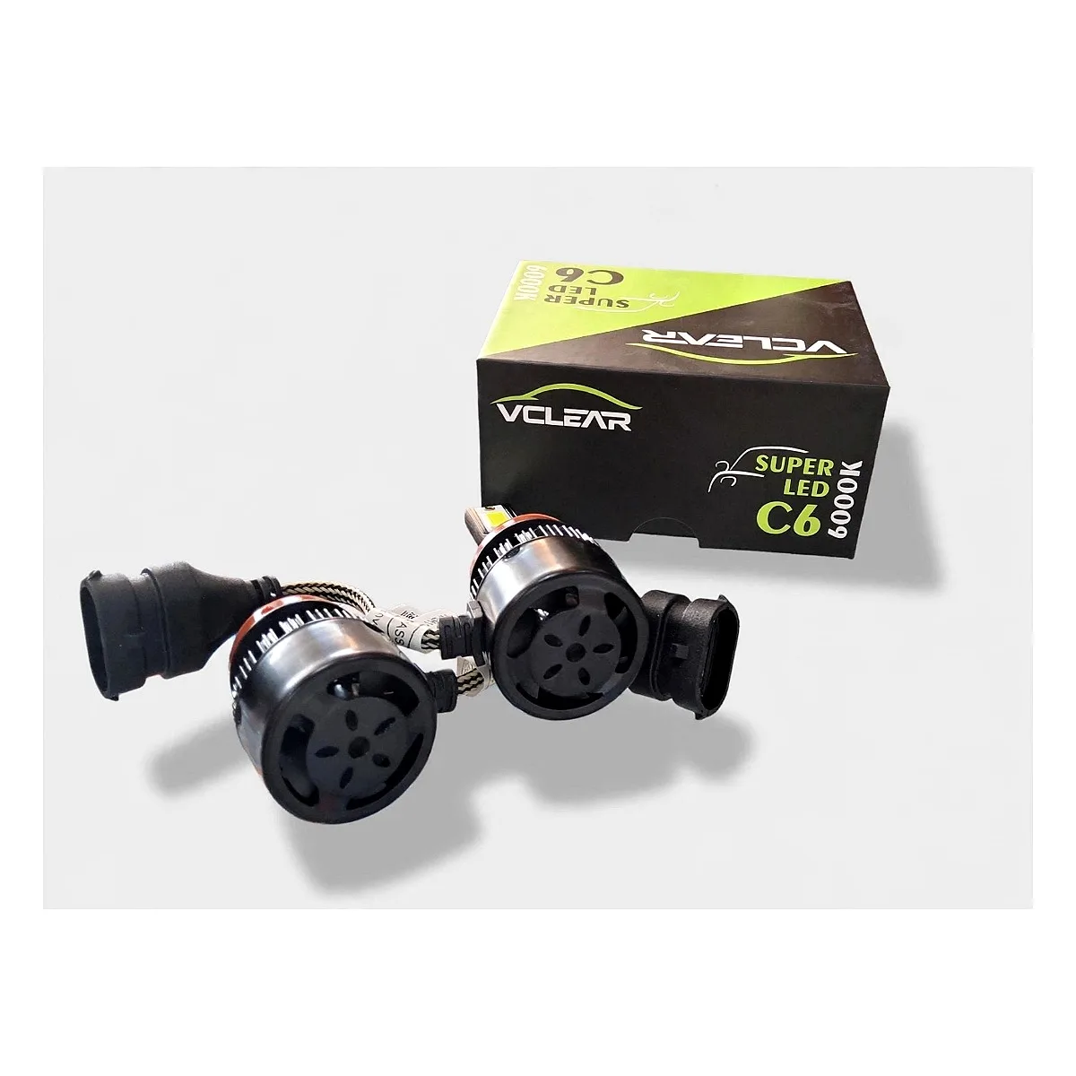 Lâmpada LED Automotivo VClear COB C6 37w LH11 Par de lâmpadas LED automotivo VClear COB C6 37w LH11 para farol na Led Maricá RJ