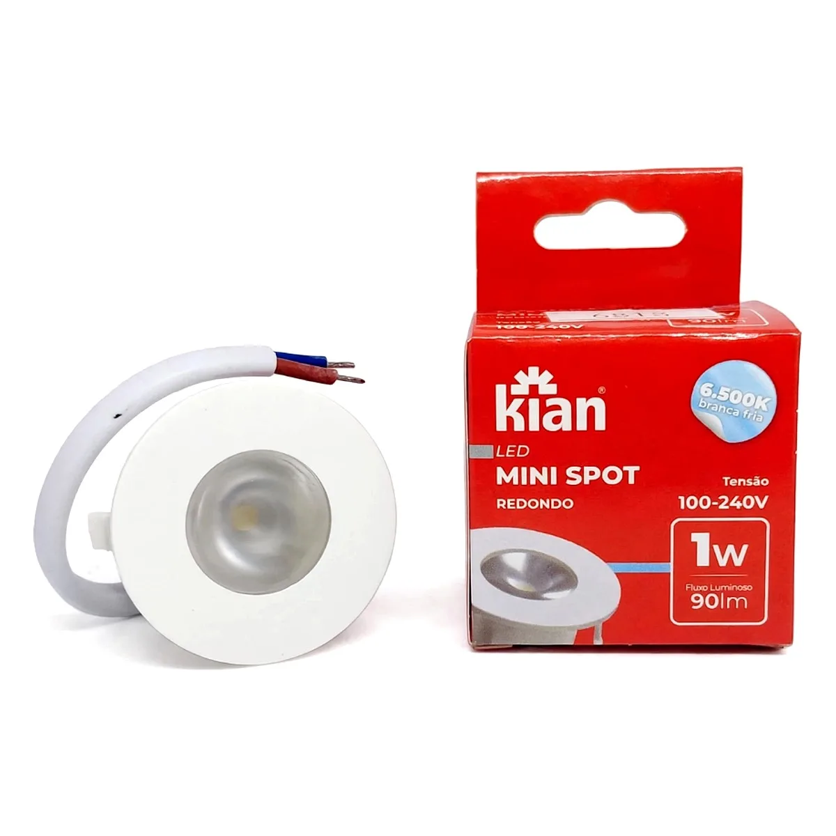 Mini Spot Embutir Redondo Kian 1W - 6500k Mini Spot Embutir Redondo Kian 1W - 6500k — Led Maricá