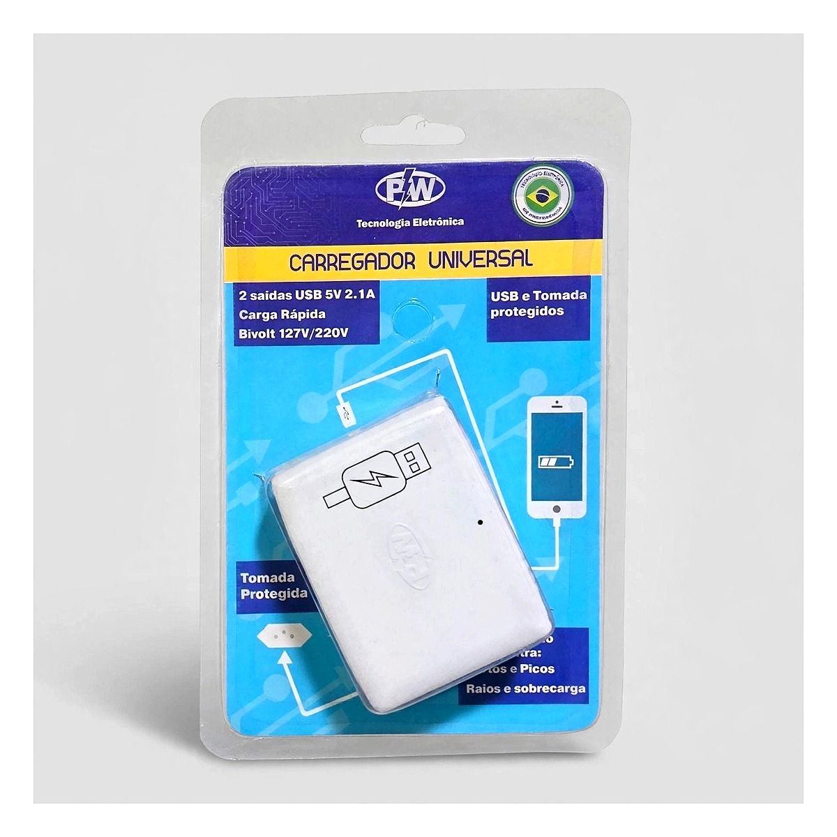 Carregador Universal | USB e Tomadas Protegidos 2
