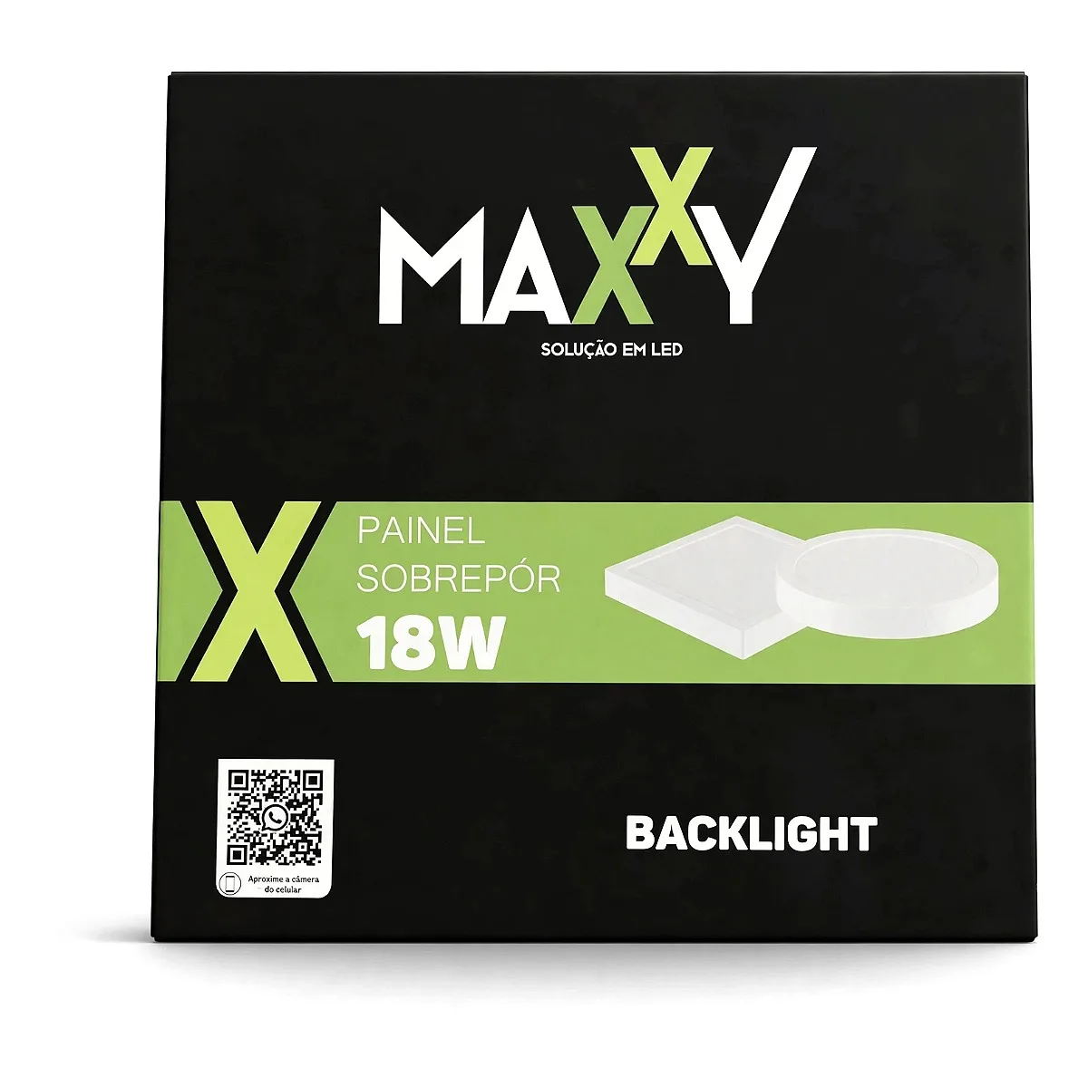 Painel Sobrepor Maxxy Backlight Quadrado 18W - 4000k Painel Sobrepor Maxxy Backlight Quadrado 18W - 4000k — Led Maricá