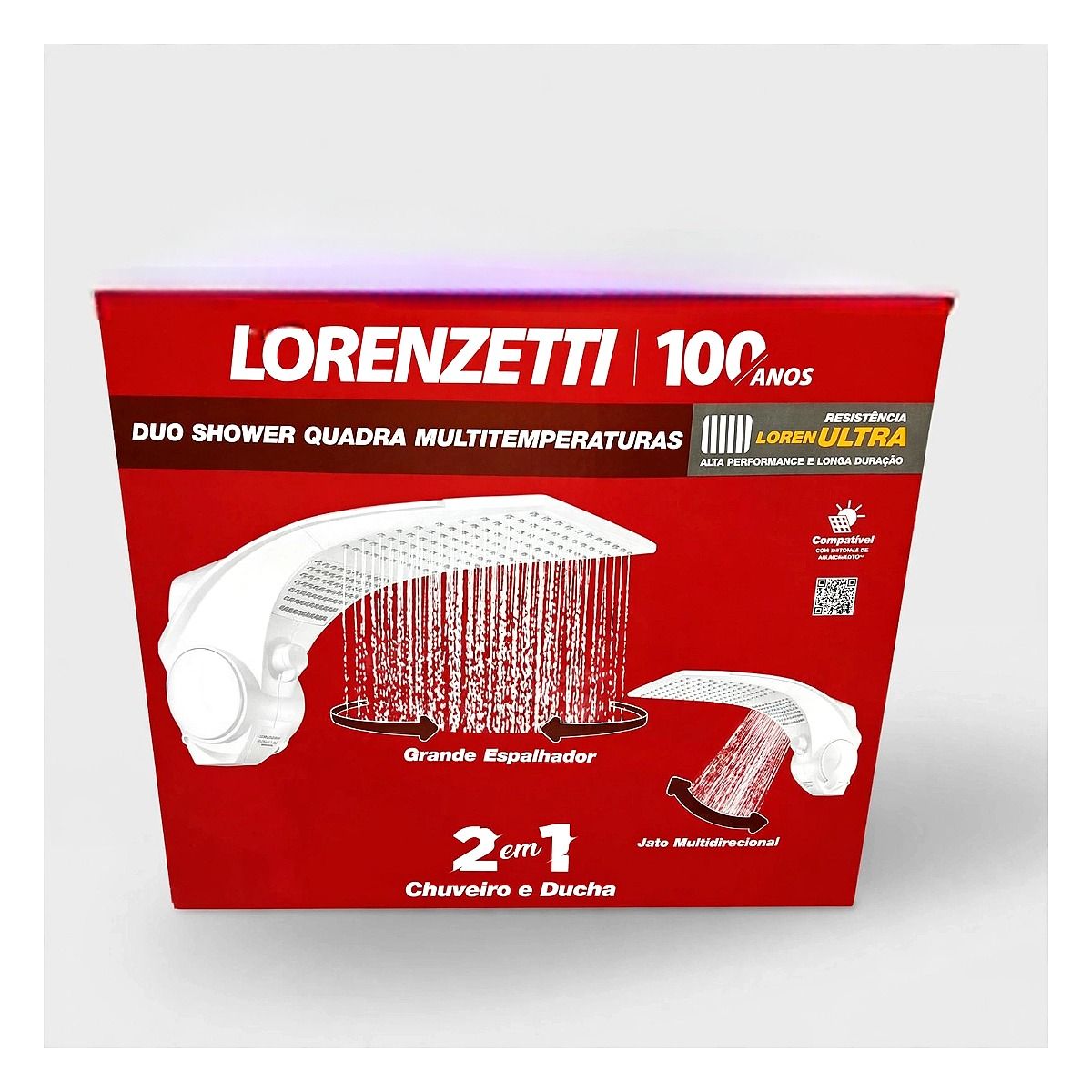Chuveiro Lorenzetti Duo Shower Quadra Multitemperaturas 127V na Led Maricá RJ
