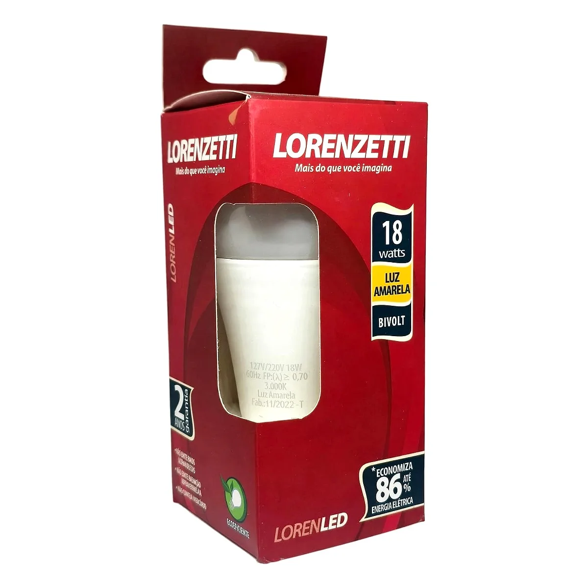 Lâmpada Lorenzetti 18W - 3000k Lâmpada Lorenzetti 18W - 3000k — Led Maricá