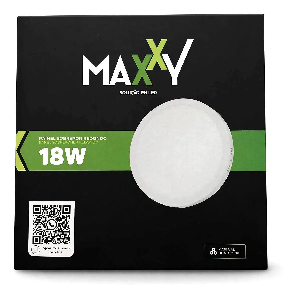 Painel LED Maxxy Sobrepor Redondo 18W 3000K Painel Maxxy sobrepor redondo 18W 3000K luz quente para ambientes aconchegantes na Led Maricá.