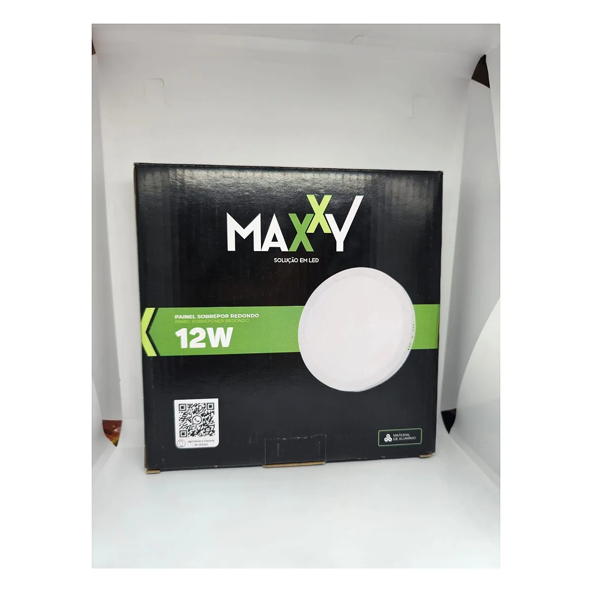 Painel LED Maxxy Sobrepor Redondo 12W 6500K Painel Maxxy sobrepor redondo 12W 6500K branco frio na Led Maricá RJ