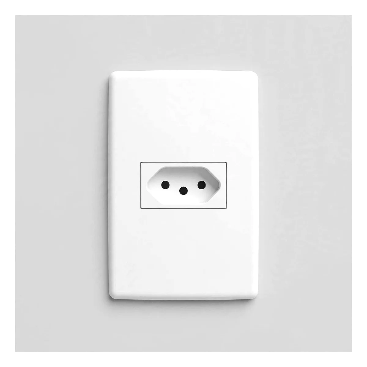 Conjunto 4x2 Stella 1 Tomada 1P+T 10A 250V Conjunto 4x2 Stella 1 Tomada 1P+T 10A 250V — Led Maricá