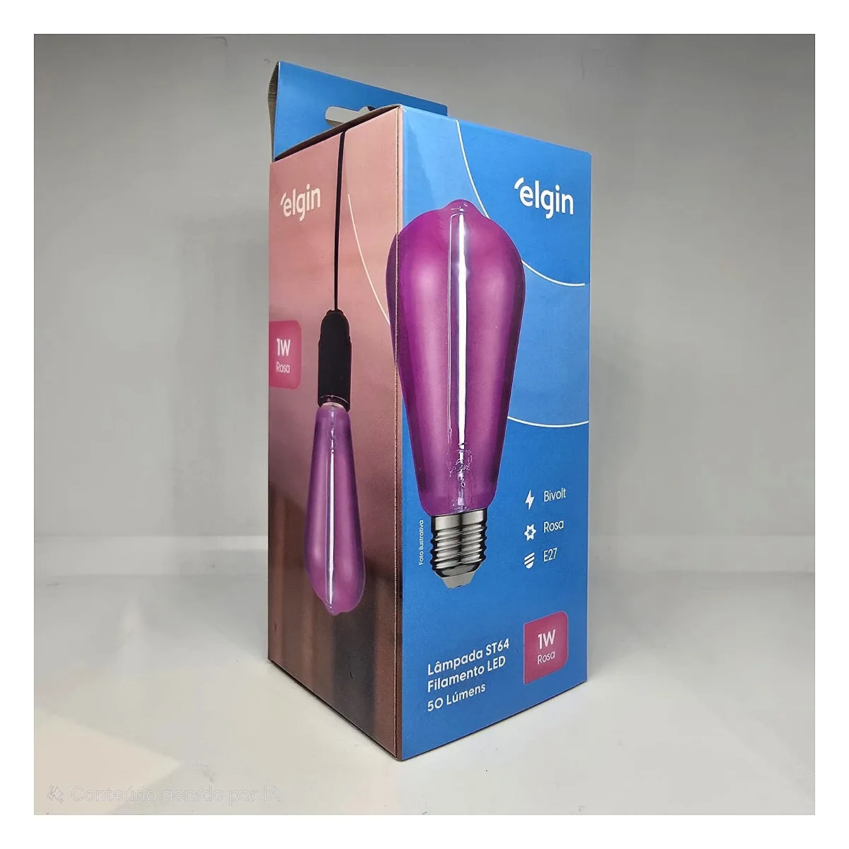 Lâmpada ST64 Filamento LED 1w ROSA Lâmpada ST64 Filamento LED 1w ROSA — Led Maricá