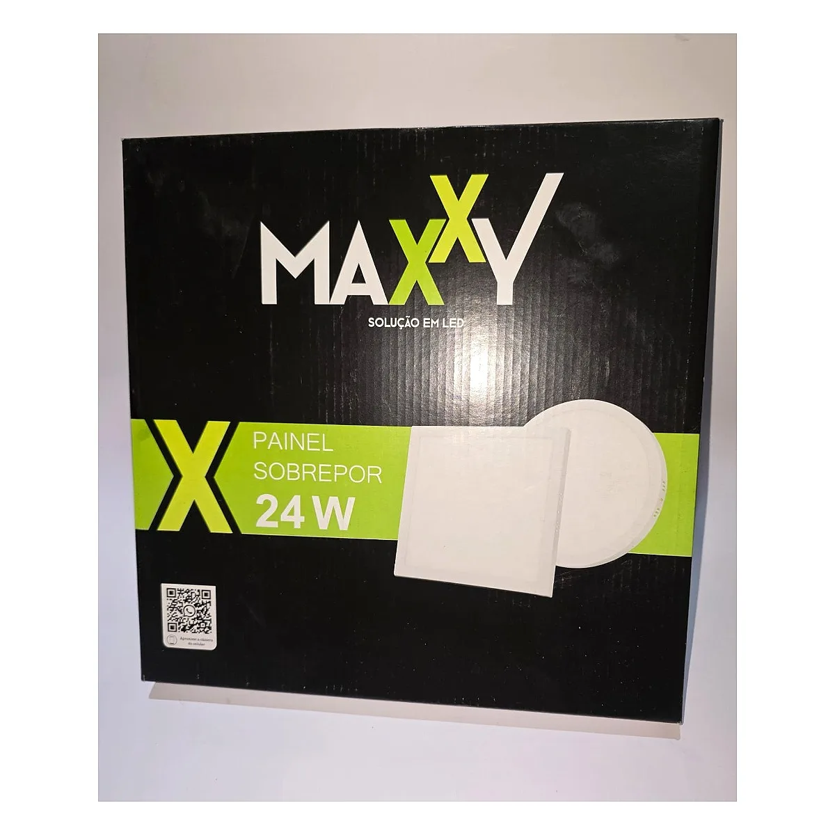 Painel Maxxy Sobrepor Redondo 24W 6500k Painel de LED redondo sobrepor 24W branco frio Maxxy na Led Maricá RJ.