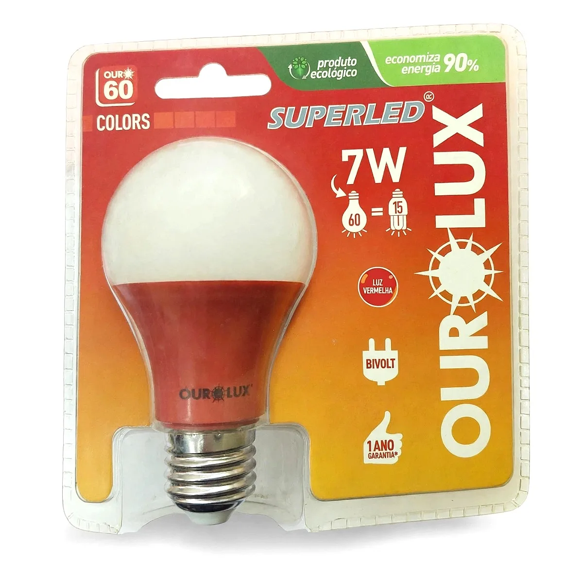 Lâmpada Superled 7W E27 Vermelho Lâmpada Superled 7W E27 Vermelho — Led Maricá