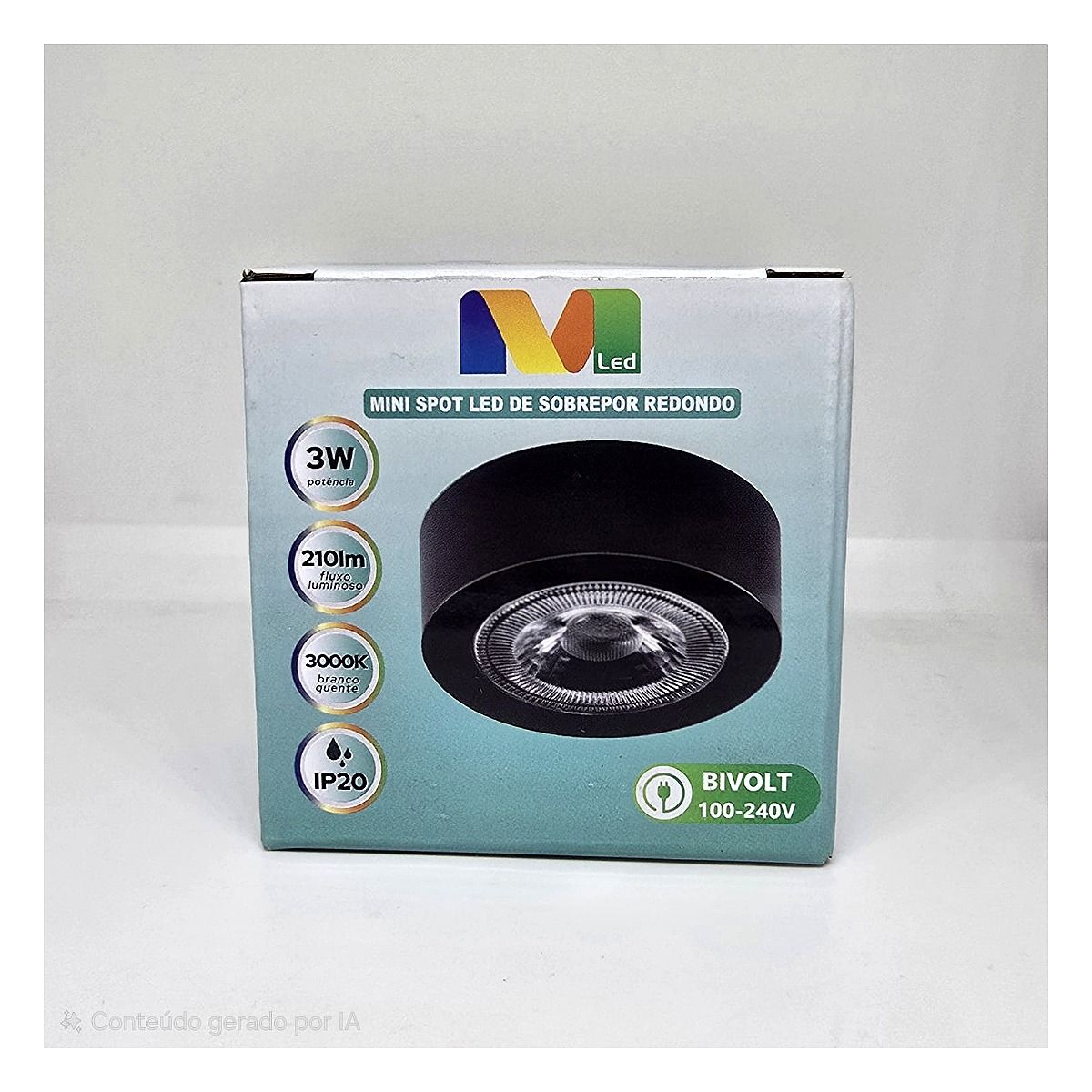 Mini Spot Led 3W Sobrepor Redondo - 3000k 2