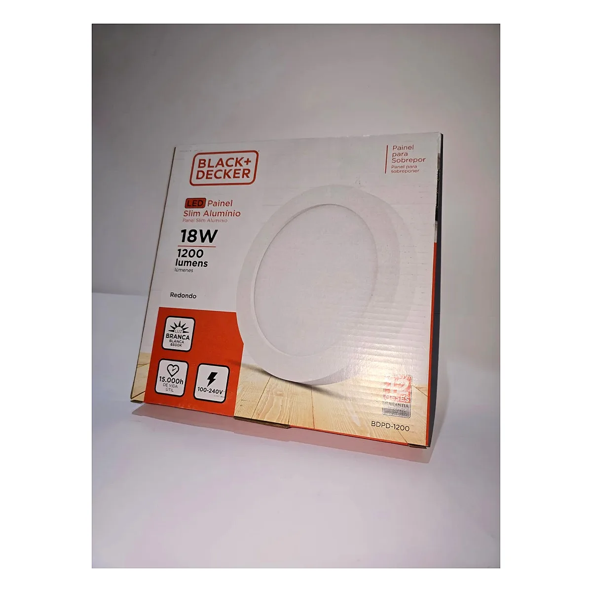 Painel LED Black Decker Sobrepor Slim 18W 6500K Painel LED Black Decker sobrepor slim 18W 6500K luz branca em Maricá RJ