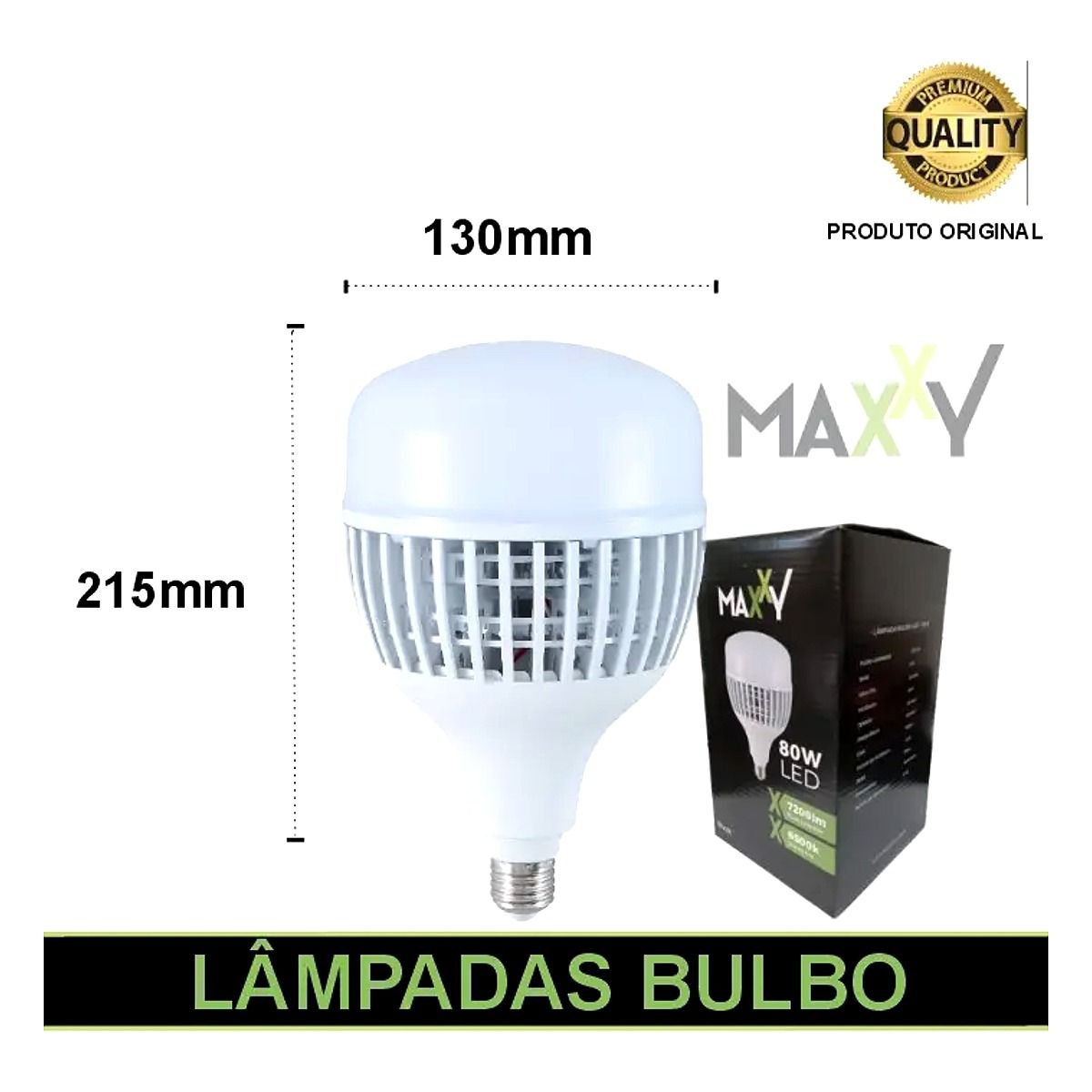 Lâmpada LED 100W Maxxy base E27 branca potente para grandes ambientes em Maricá RJ pela Led Maricá
