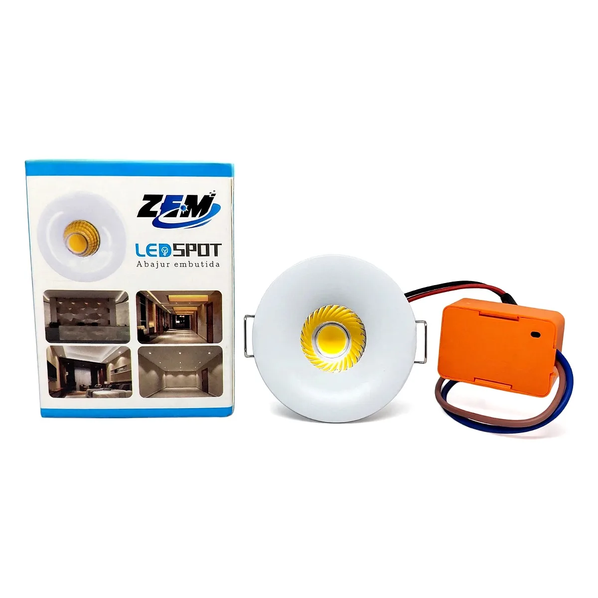 Mini Holofote 3W 3000K Zem Luz Quente Mini holofote 3W Zem 3000K luz quente para jardim e destaque decorativo Led Marica RJ