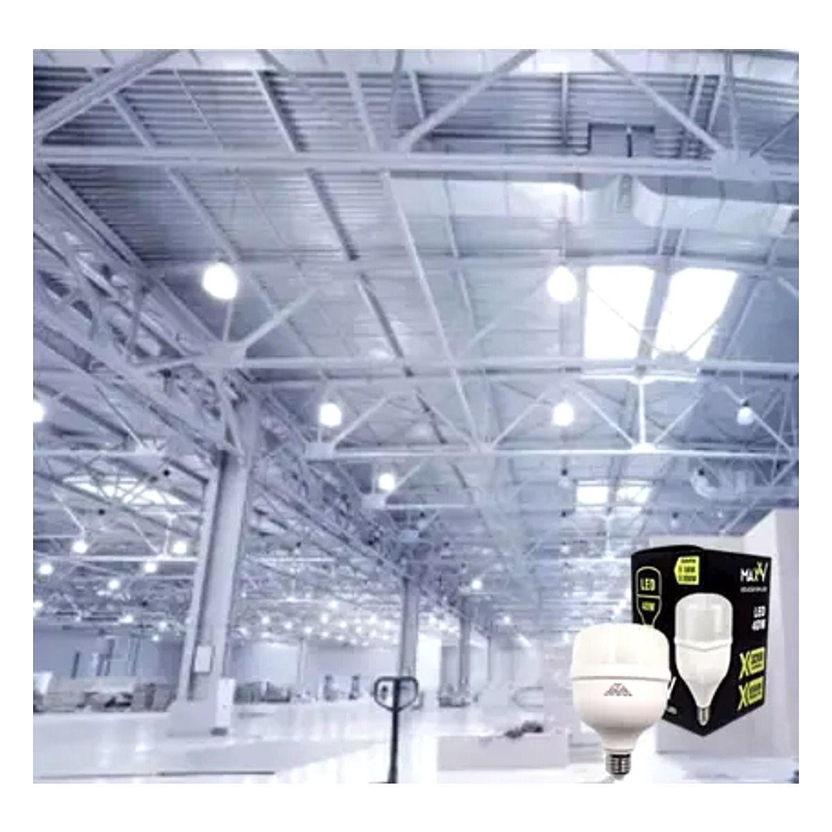Lampada LED 40W Maxxy base E27 branca potente para iluminar grandes ambientes na Led Maricá RJ