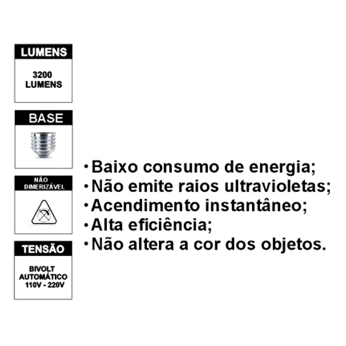 Lâmpada LED 40W Maxxy base E27 branca alta potência para residências e comércios em Maricá RJ