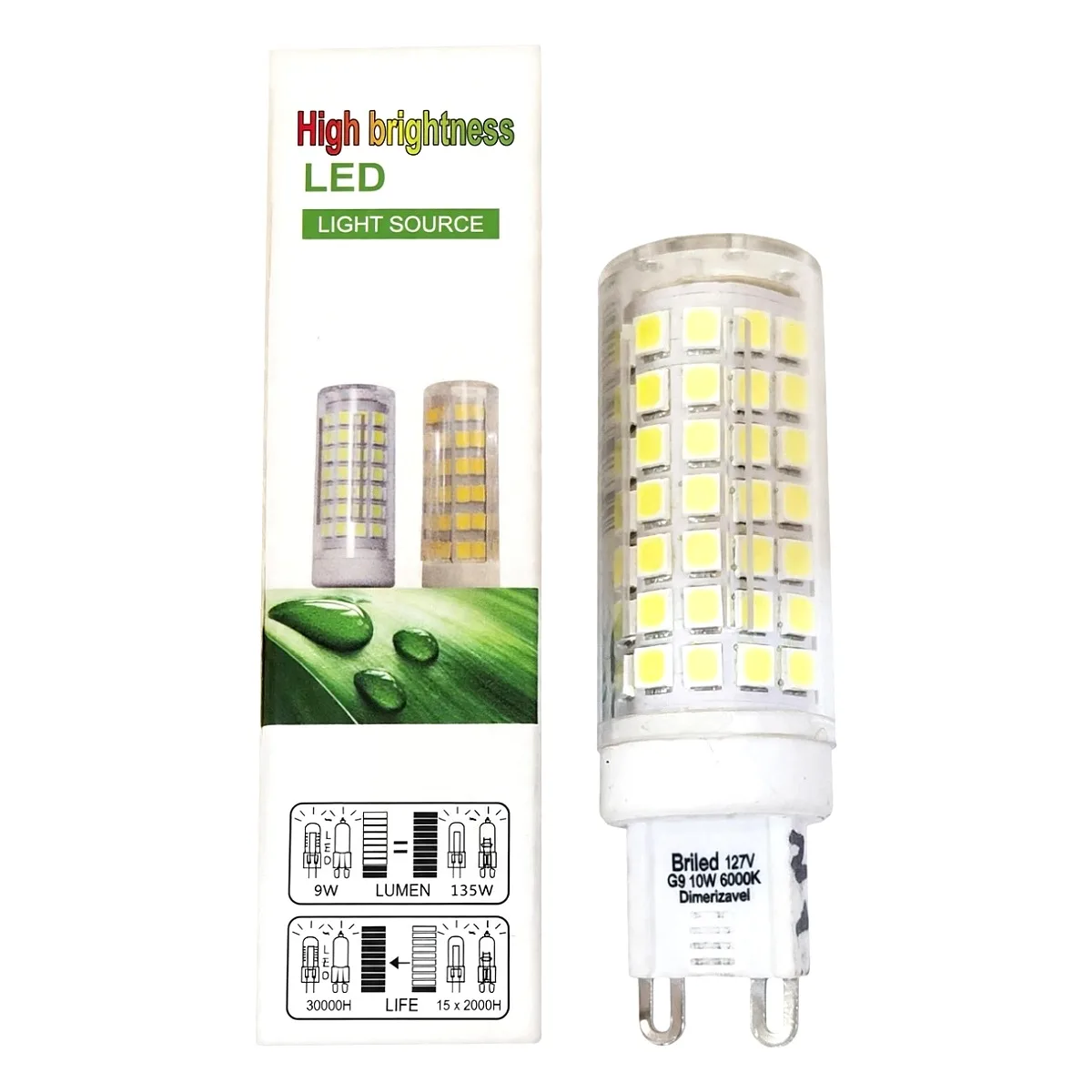 Lâmpada G9 10W 127V - 6000k Lâmpada G9 10W 127V - 6000k — Led Maricá