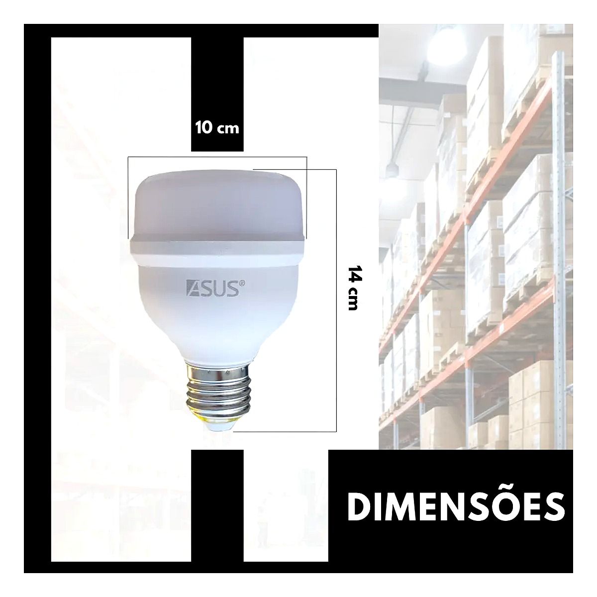 Lampada 50w led T160 ASUS E27 3