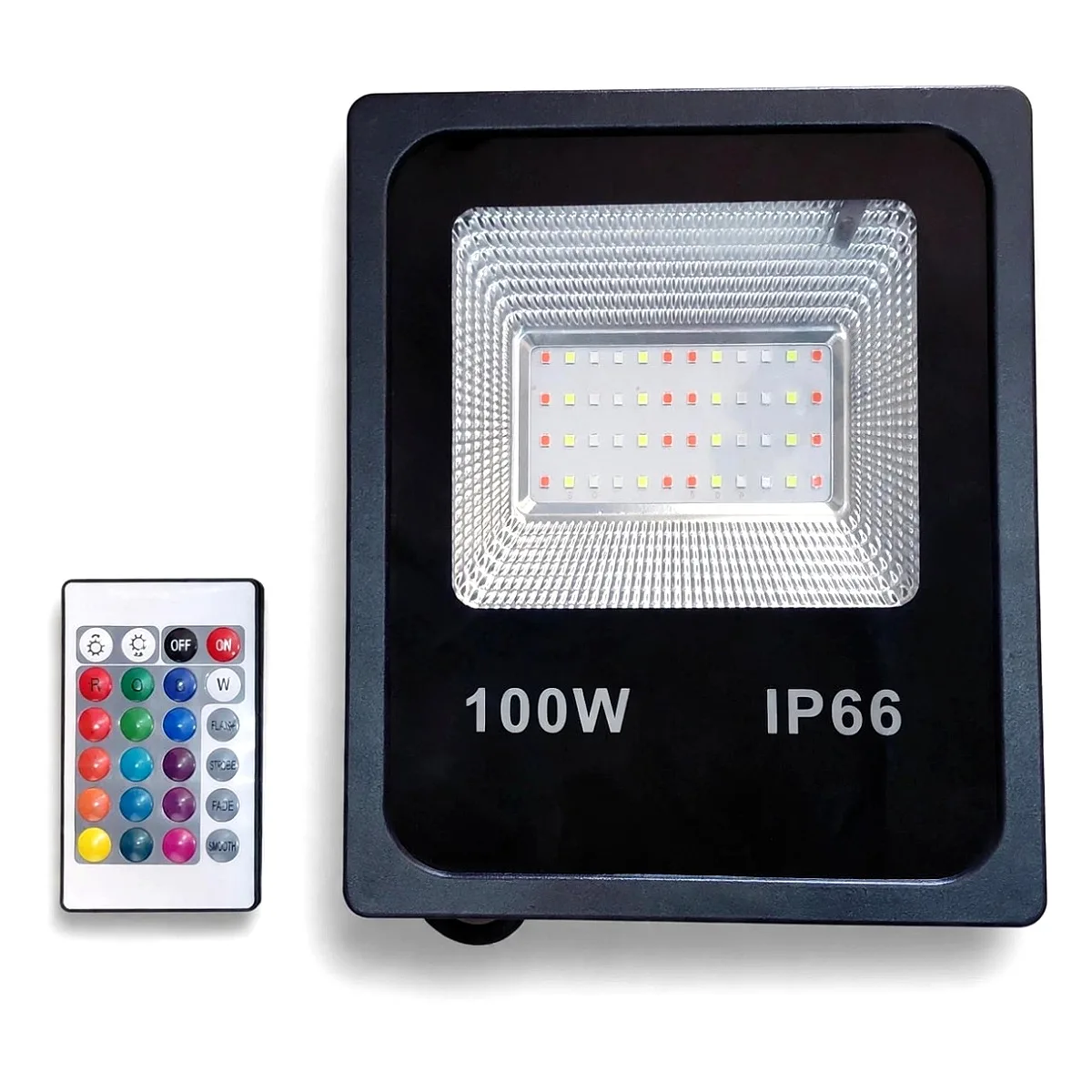 Refletor 100W RGB MX Led C/Controle Refletor 100W RGB MX Led C/Controle — Led Maricá