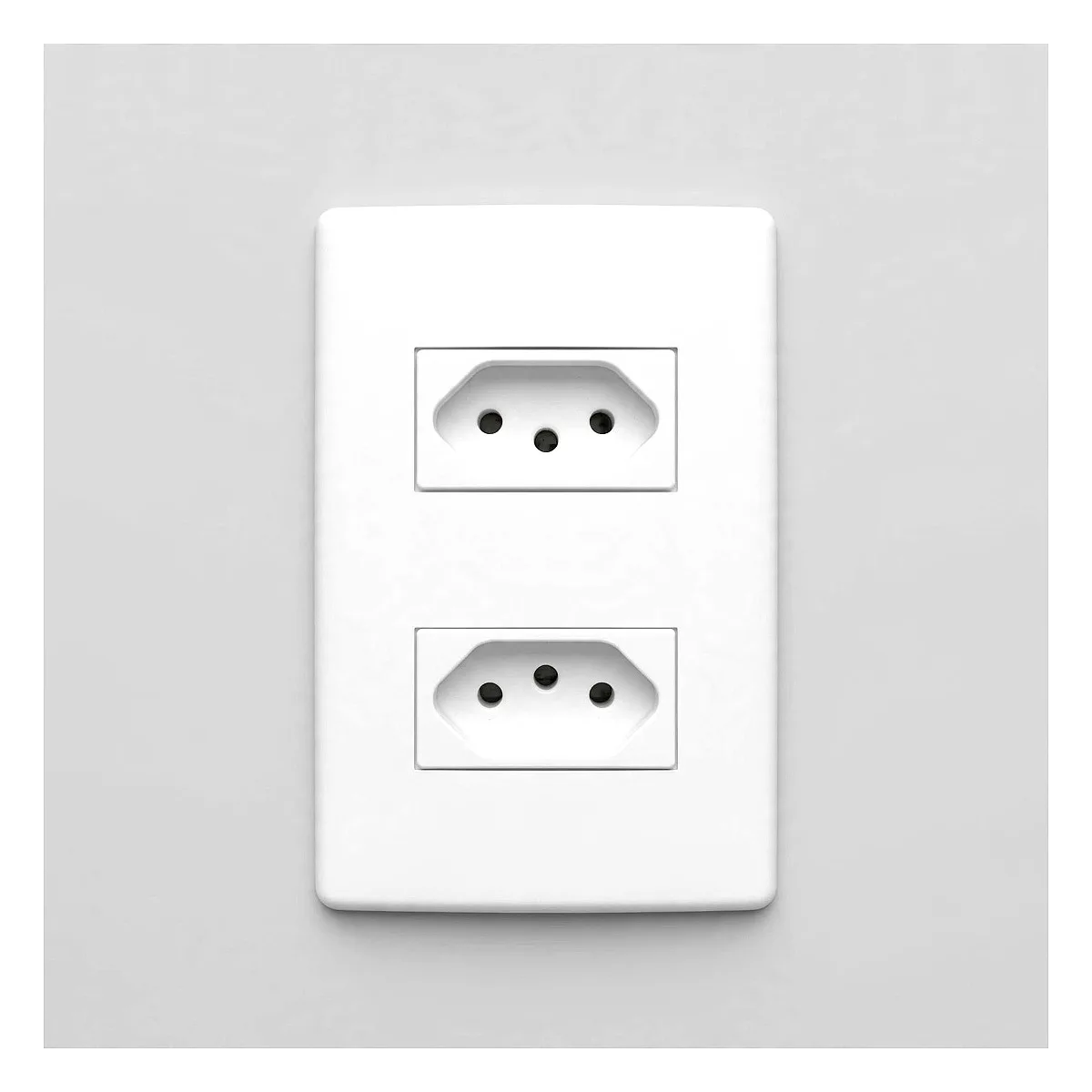 Conjunto 4x2 Stella 2 Tomadas 1P+T 10A 250V Conjunto 4x2 Stella 2 Tomadas 1P+T 10A 250V — Led Maricá