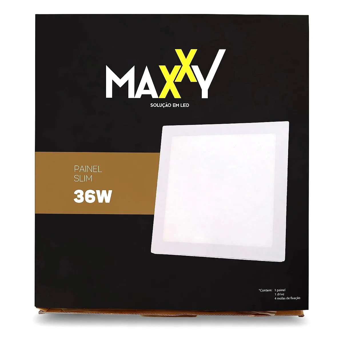 Painel Slim Maxxy Quadrado 36W - 4000k Painel Slim Maxxy Quadrado 36W - 4000k — Led Maricá