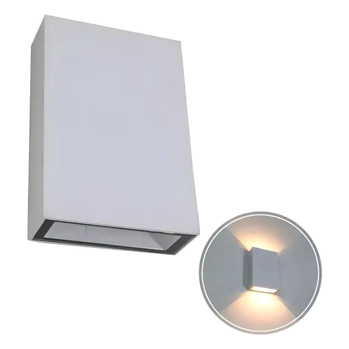 Arandela LED Astraled 4W 3000K com dois fachos de luz cruzados para parede na Led Maricá Rio de Janeiro.