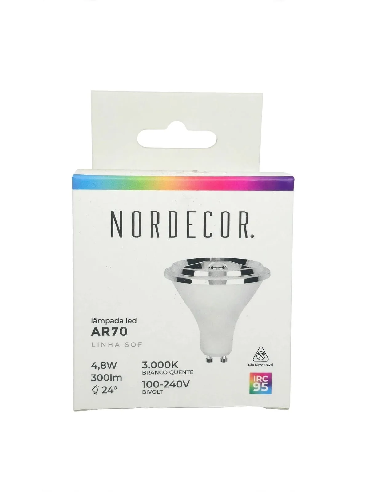 Lâmpada Led AR70 Nordecor 4,8W 3000K Lâmpada Led AR70 Nordecor 4,8W 3000K — Led Maricá