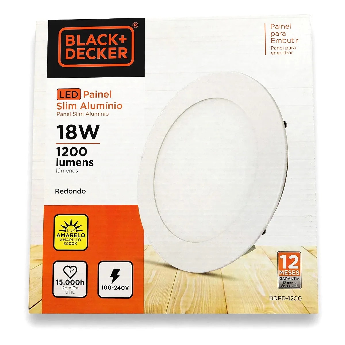 Painel B+D Slim 18W - 3000k Painel B+D Slim 18W - 3000k — Led Maricá
