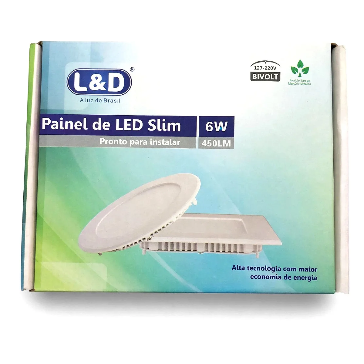 Painel L E D Slim Redondo 6W - 3000k Painel L E D Slim Redondo 6W - 3000k — Led Maricá