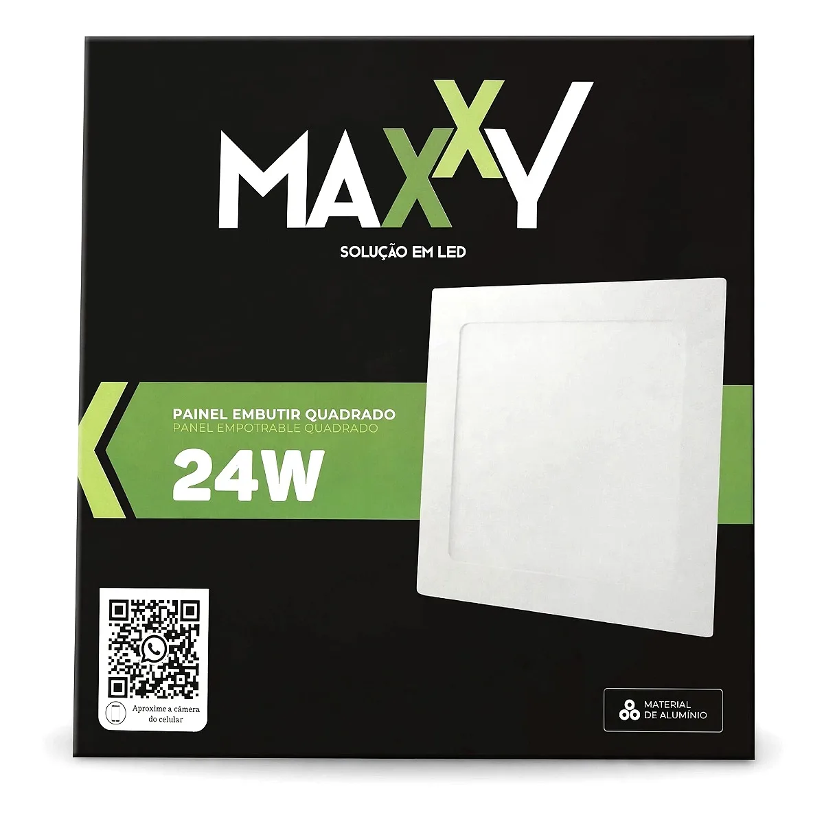 Painel Embutir Maxxy Quadrado 24W - 3000k Painel Embutir Maxxy Quadrado 24W - 3000k — Led Maricá