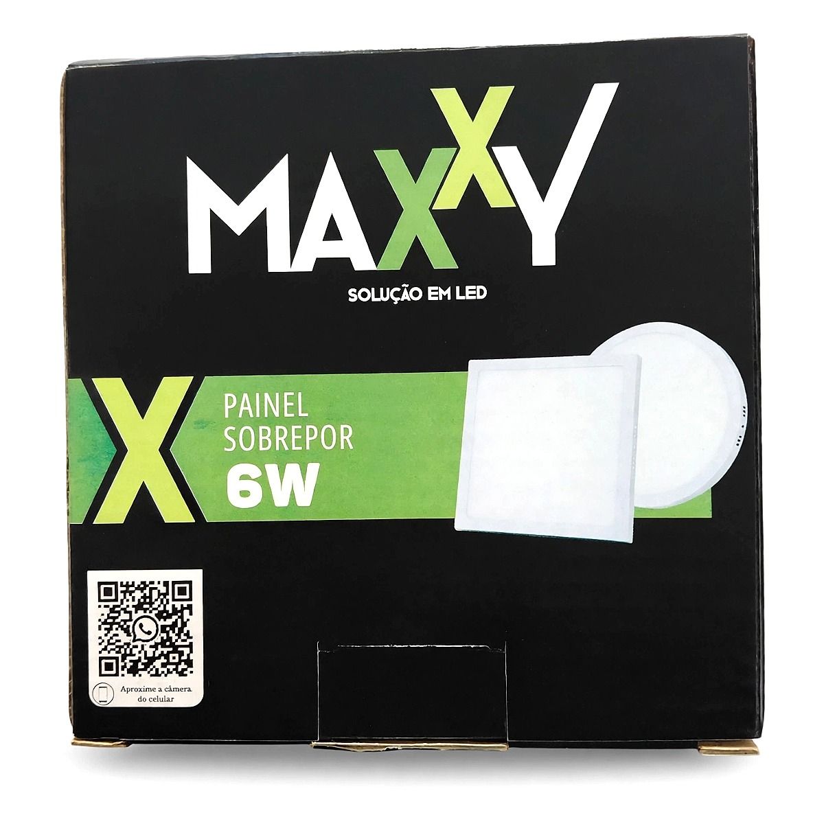Painel Maxxy Sobrepor Redondo 6W - 3000k