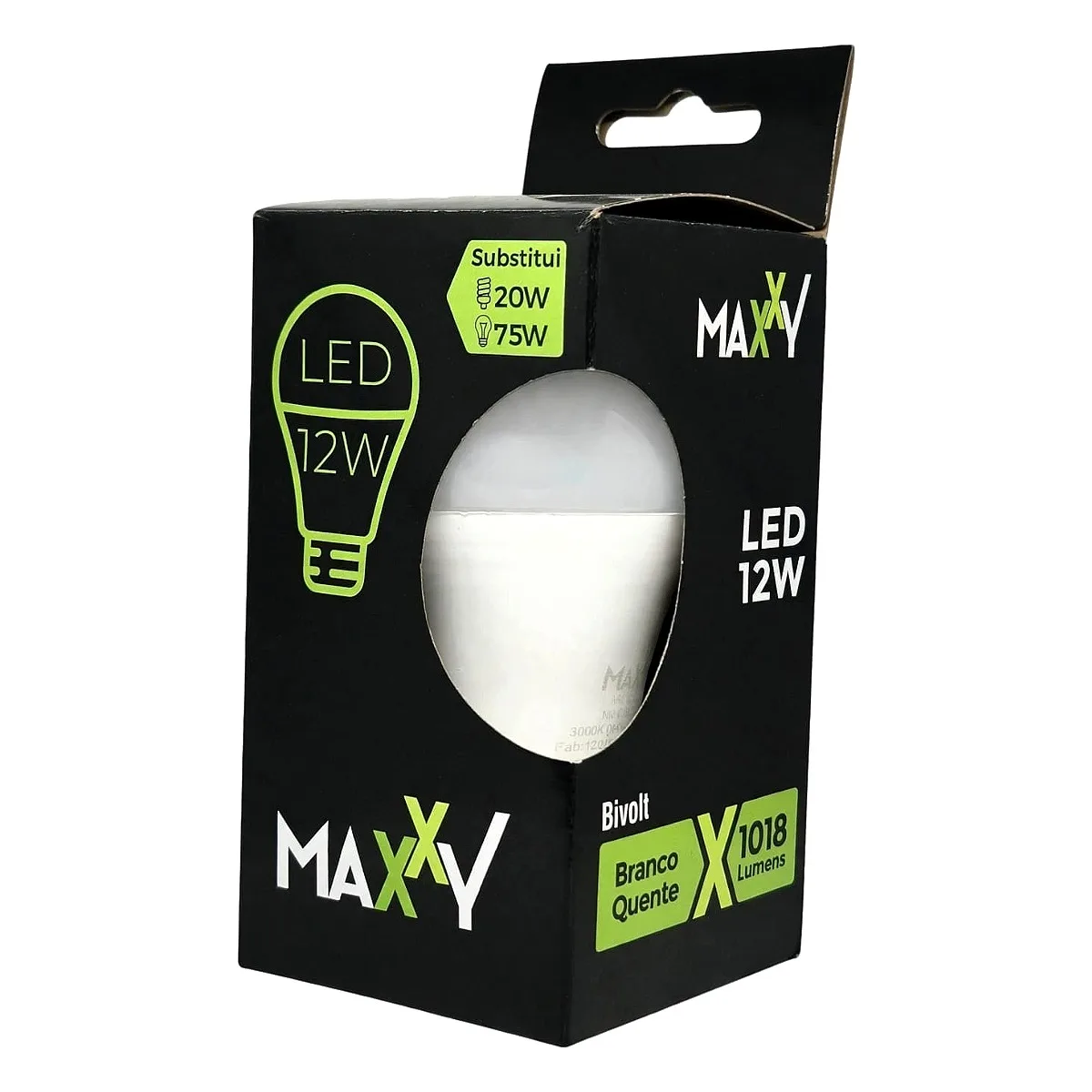 Lâmpada LED 12W Maxxy 3000K (Luz Quente) Lâmpada LED 12W Maxxy 3000K luz amarela quente disponível na Led Maricá RJ