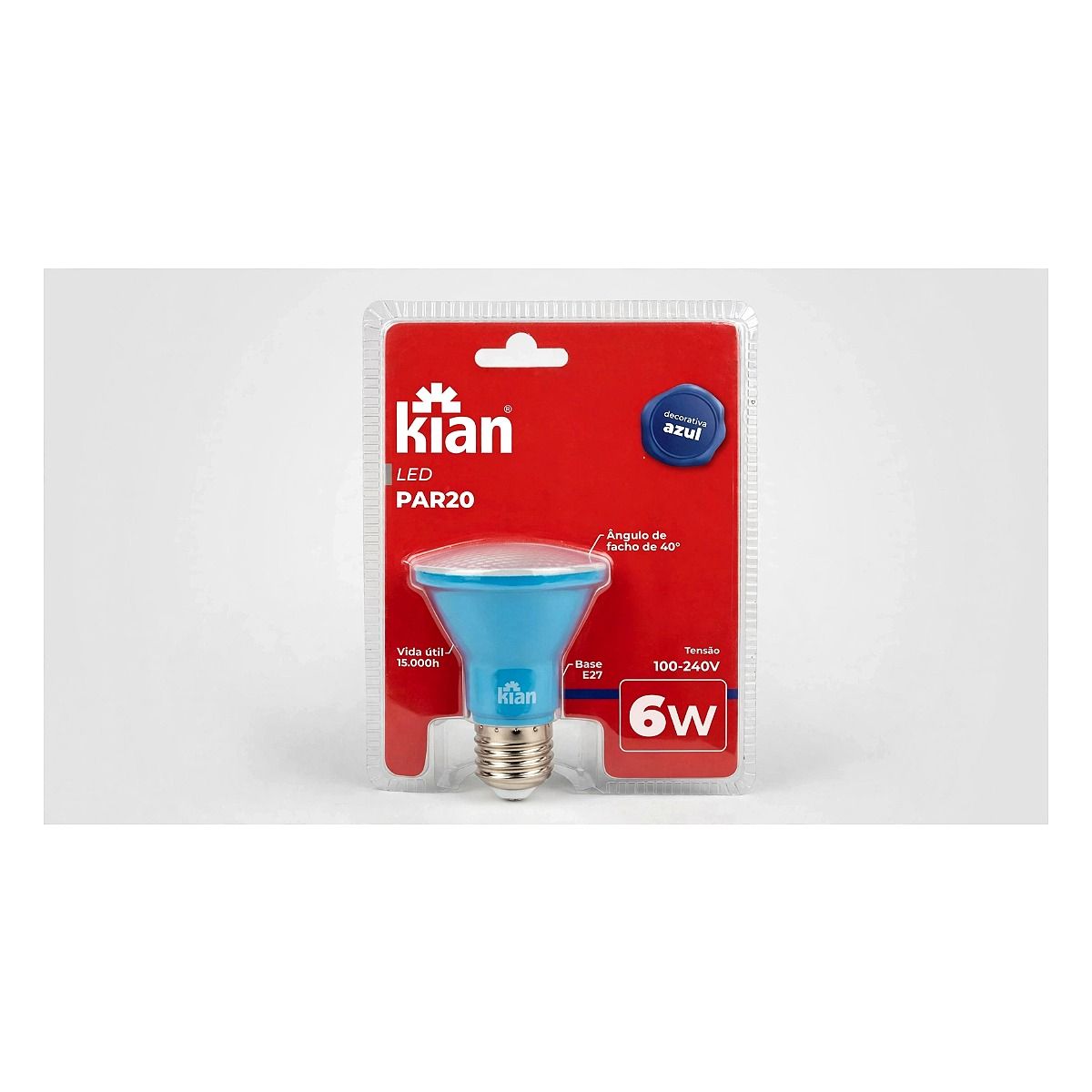 Lâmpada Led PAR20 6W - Azul