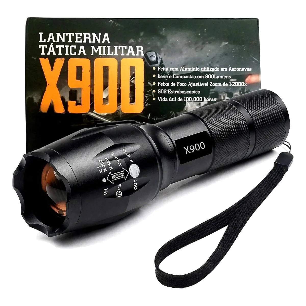 Lanterna Tática Militar X900 | 800lm Lanterna Tática Militar X900 | 800lm — Led Maricá