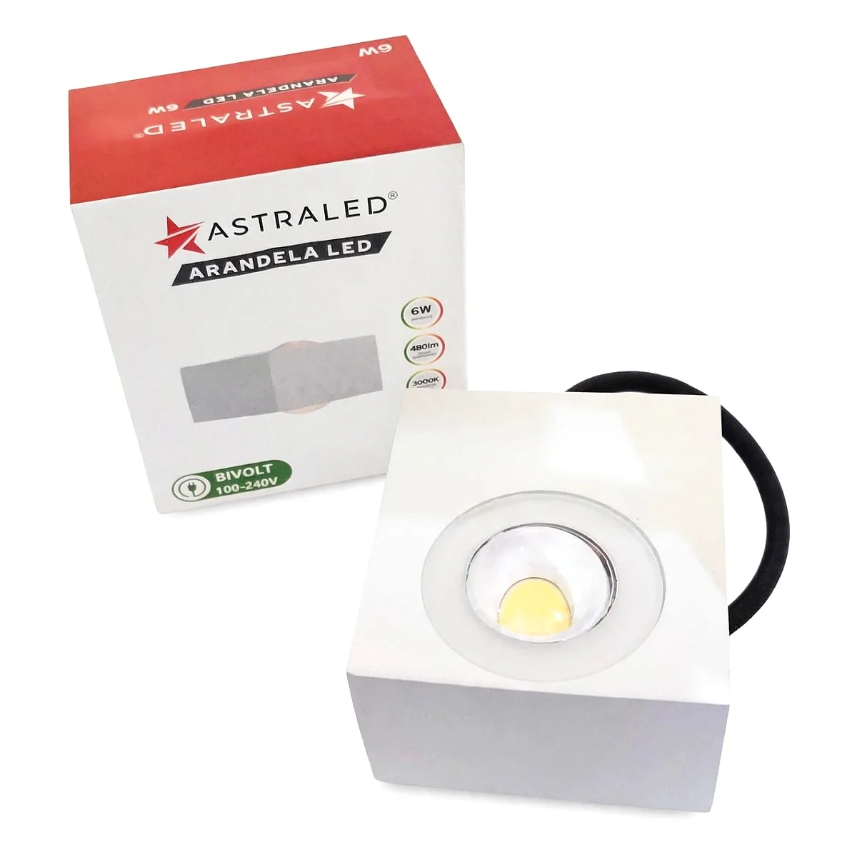 Arandela Led Astraled C/Dois Fachos 6W - 3000k Arandela Led Astraled C/Dois Fachos 6W - 3000k — Led Maricá