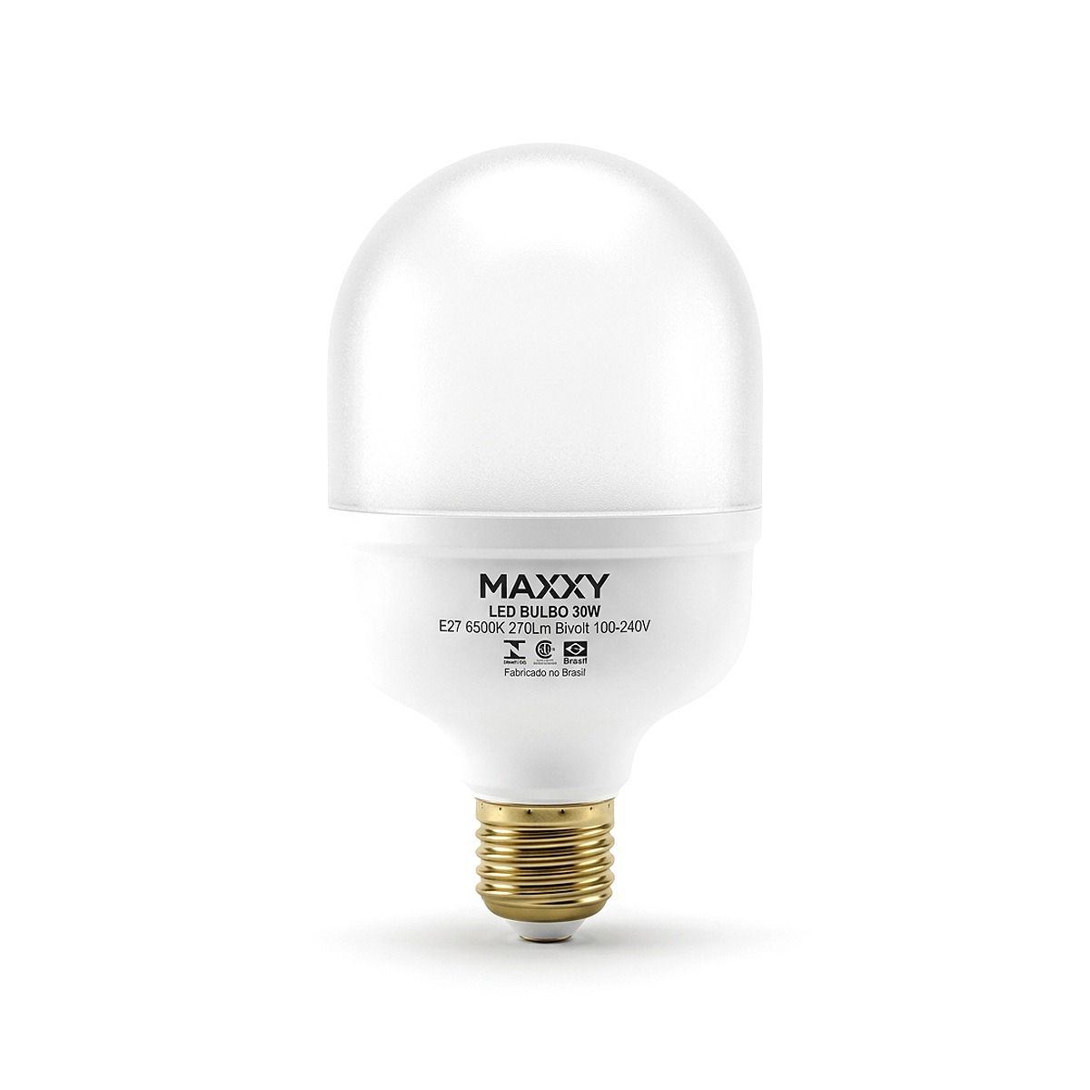 Lâmpada LED 30W Maxxy base E27 branca autovolt para iluminação residencial e comercial na Led Maricá RJ.