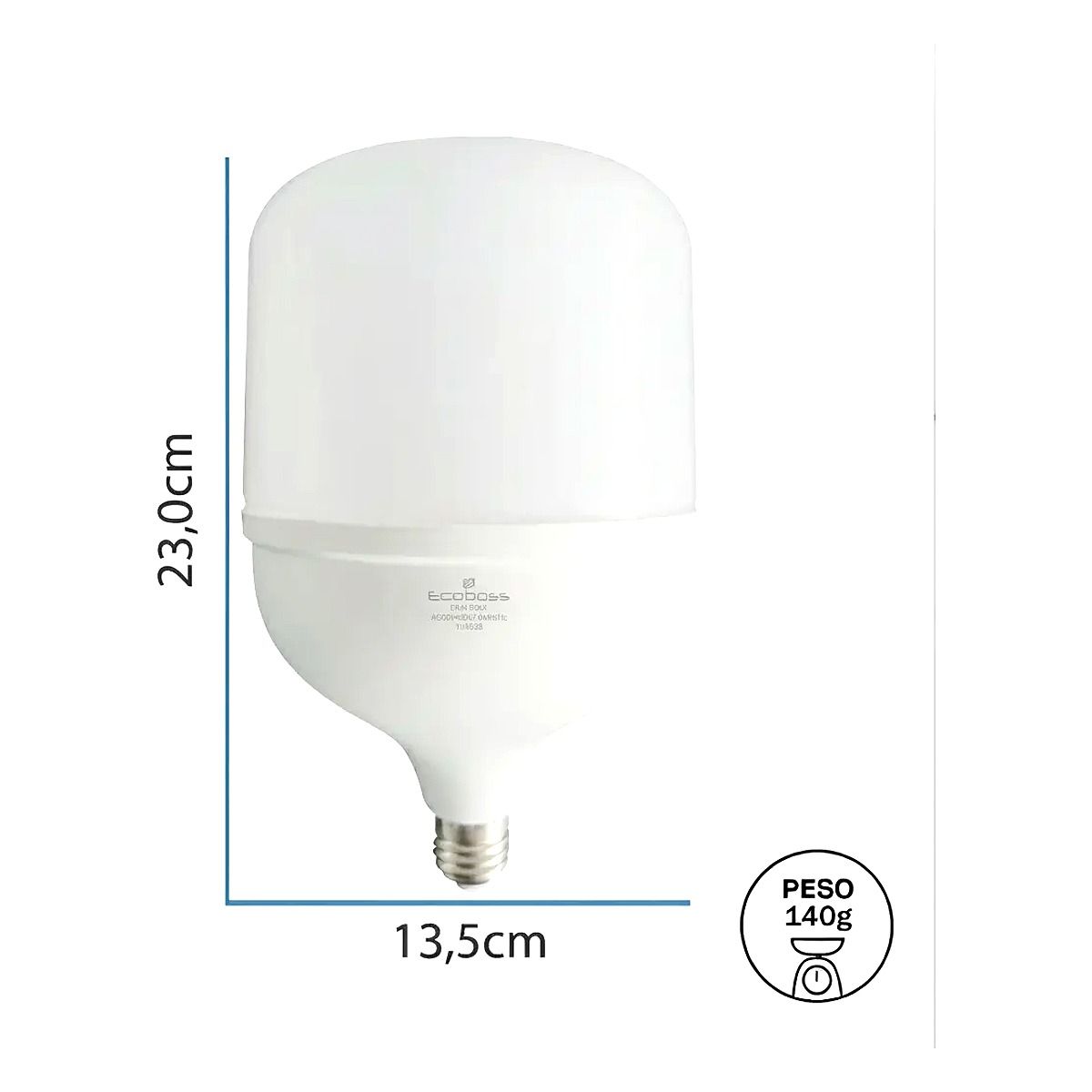 Lampada LED 150W bulbo ECOBOSS base E27 branca potente para grandes areas Led Marica RJ