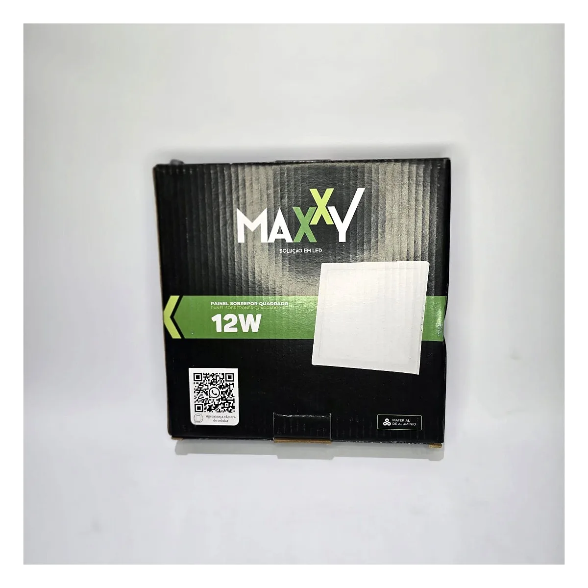Painel LED Sobrepor Maxxy Quadrado 12W 6500K Painel de LED sobrepor Maxxy quadrado 12W luz branca 6500k na Led Maricá RJ.