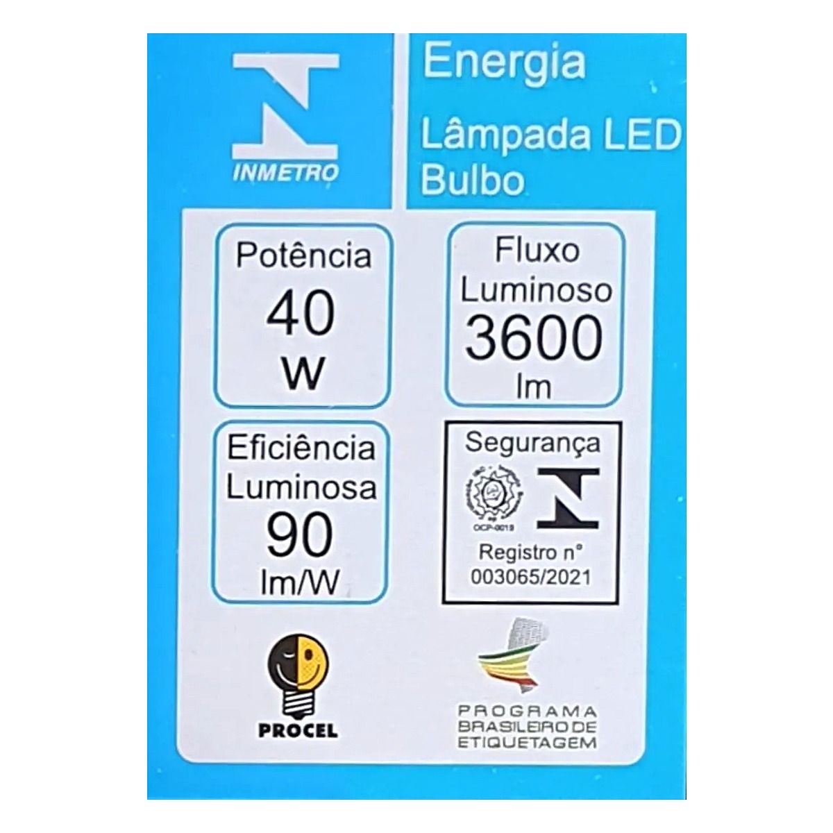 Lâmpada LED 40W ASUS base E27 branca potente para iluminação residencial e comercial na Led Maricá RJ.