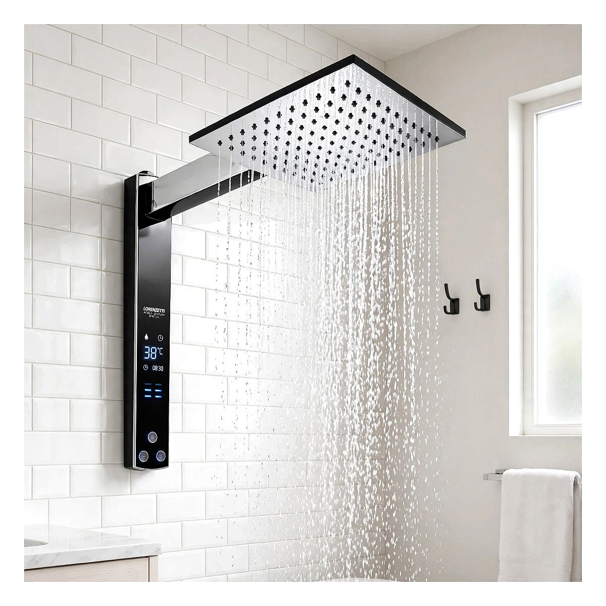 Chuveiro Lorenzetti Acqua Century Digital Preto Cromado | 127V