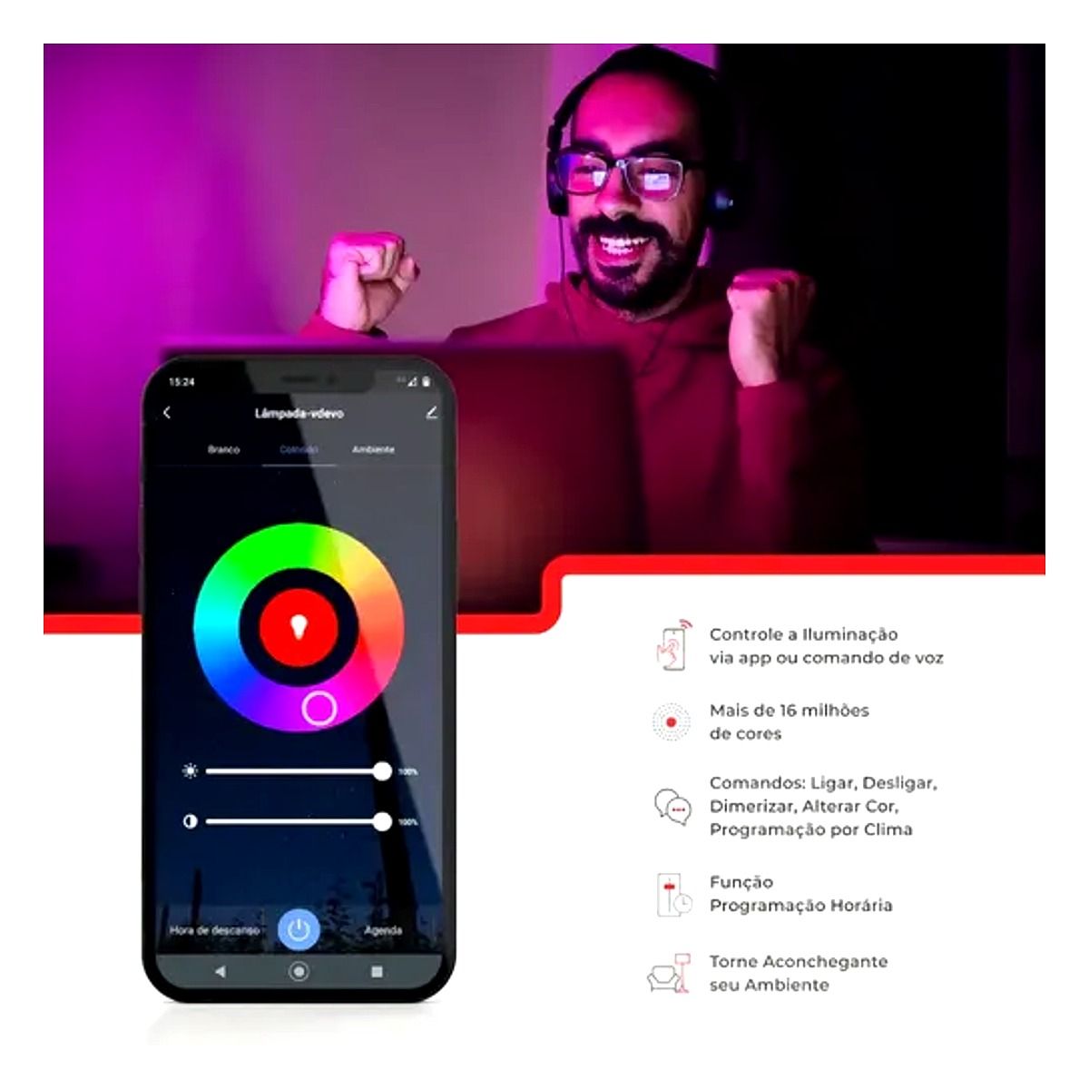 Lâmpada Spot Dicroica Wi-Fi 4,8W 2