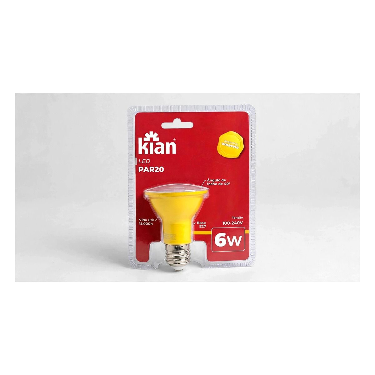 Lâmpada Led PAR20 6W - Amarelo