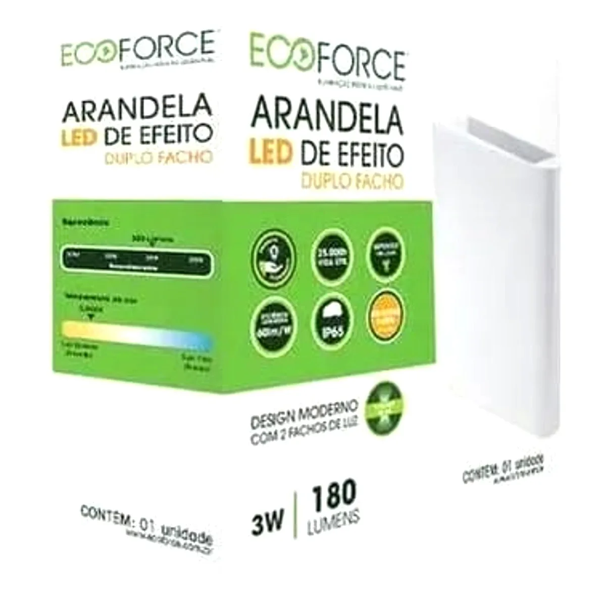 Arandela Led De Efeito Duplo Facho 3W - 6500k Arandela Led De Efeito Duplo Facho 3W - 6500k — Led Maricá