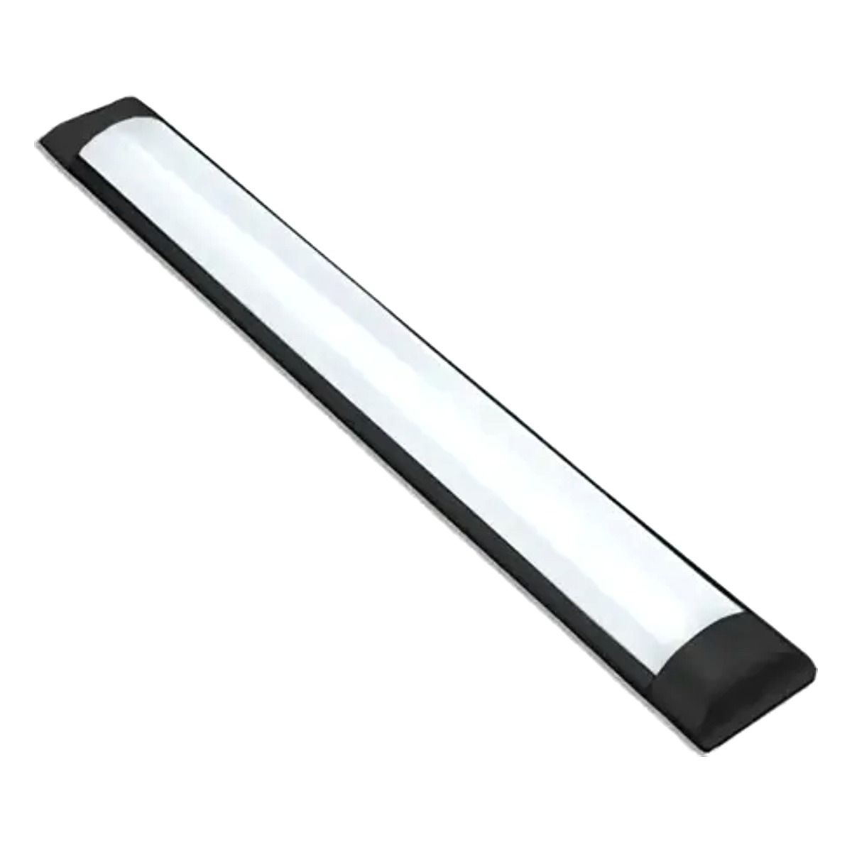 Calha Linear Elgin 60cm Slim Preta de Sobrepor 18W - 6500k